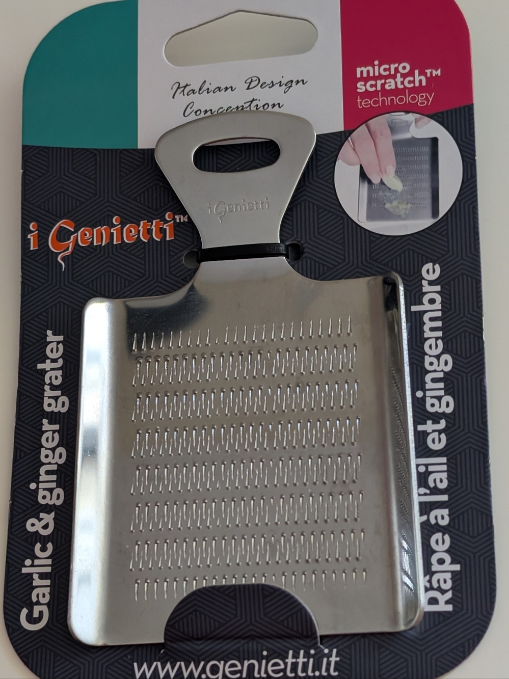 NEW I GENIETTI ITALIAN GARLIC & GINGER GRATER